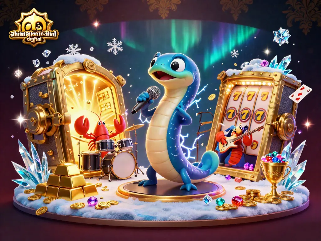 Experience the excitement of gambling at ahimajournal-digital with vibrant slot reels and unique casino characters.
